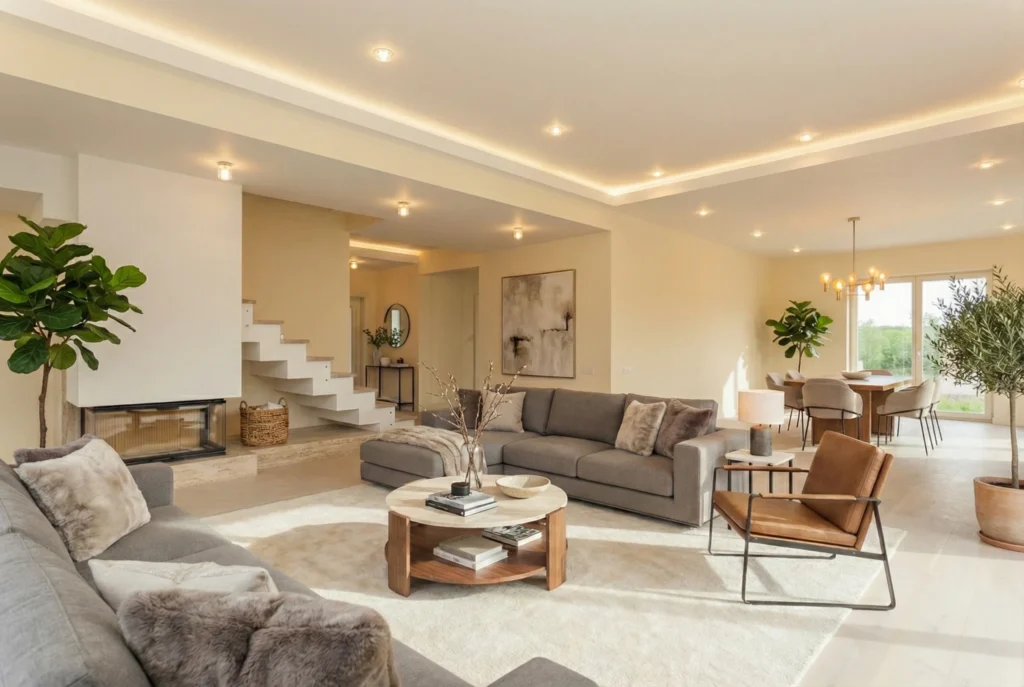 geräumiges Wohnzimmer Virtual Staging